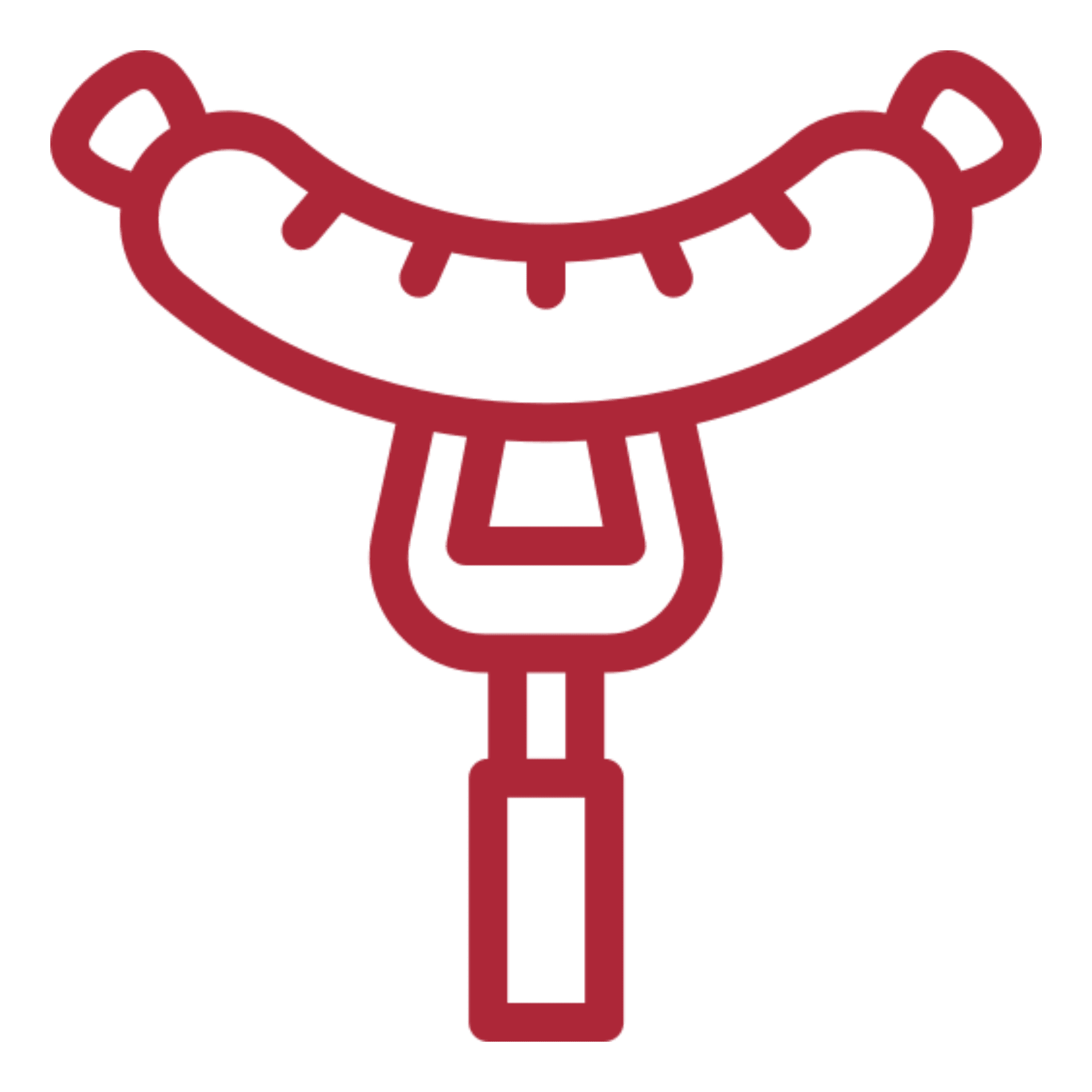 Sausage on barbecue fork illustration